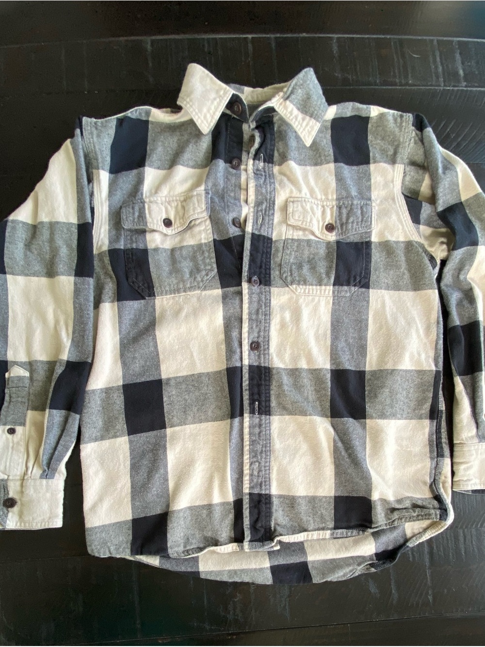 Duck Head Brand Co Men's Black & White Check Flannel Shirt